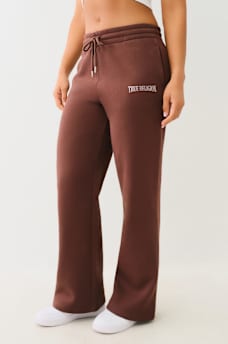 PANTALON EN MOLLETON AVEC LOGO CRISTAL BIG T