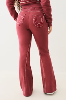JOEY MID RISE BIG T FLARE SWEAT PANT, image 3