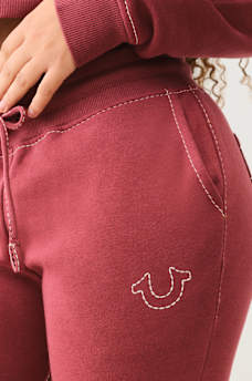 JOEY MID RISE BIG T FLARE SWEAT PANT, image 5