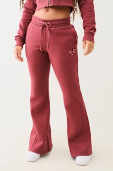 JOEY MID RISE BIG T FLARE SWEAT PANT, image 1