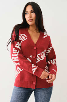 FUR TRIM LOGO CARDIGAN, image 6