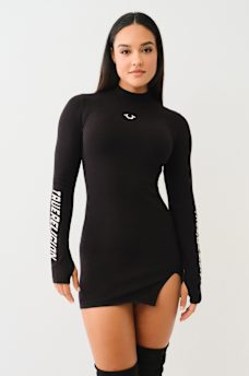 MOTO BRANDED SWEATER DRESS, image 1