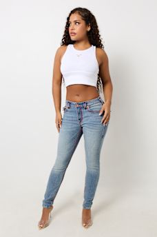 JENNIE MID RISE SUPER T SKINNY JEAN, image 4