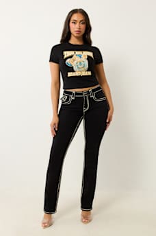 CRYSTAL BLING RING LOGO BABY TEE, image 3