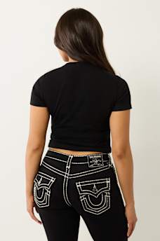 CRYSTAL BLING RING LOGO BABY TEE, image 5