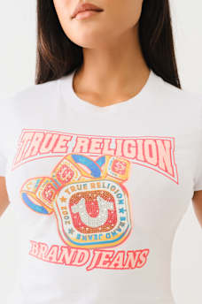 CRYSTAL BLING RING LOGO BABY TEE, image 3