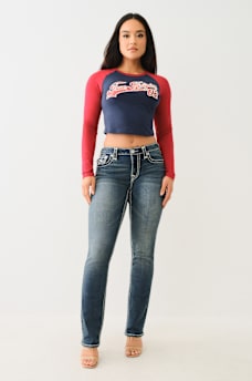 CONTRAST LONG SLEEVE BASEBALL TEE, image 2