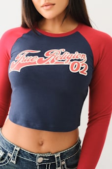 CONTRAST LONG SLEEVE BASEBALL TEE, image 3