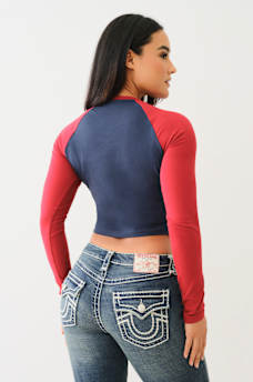 CONTRAST LONG SLEEVE BASEBALL TEE, image 4