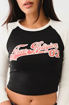 CONTRAST LONG SLEEVE BASEBALL TEE, image 4