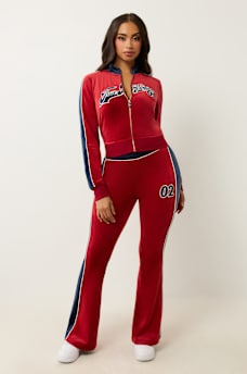 VELOUR PANELLED TRACK JACKET, image 2