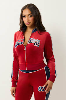 VELOUR PANELLED TRACK JACKET, image 4