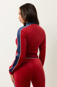 VELOUR PANELLED TRACK JACKET, image 5
