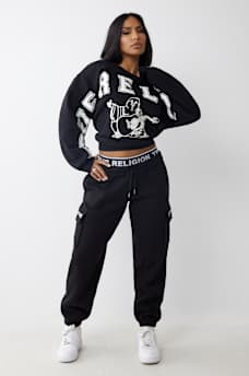 BRANDED ELASTIC WAISTBAND BOYFRIEND JOGGER, image 2