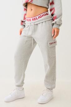 BRANDED ELASTIC WAISTBAND BOYFRIEND JOGGER, image 3