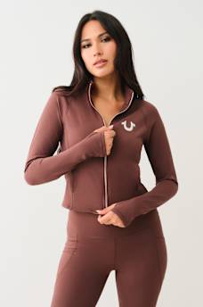 LOGO TWO-WAY ZIP PERFORMANCE JACKET, image 1