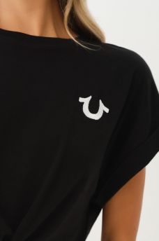 TIE FRONT CROP TEE, image 2