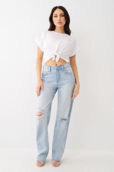 TIE FRONT CROP TEE, image 4