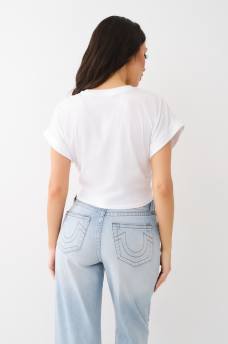 TIE FRONT CROP TEE, image 5