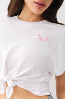 TIE FRONT CROP TEE, image 1