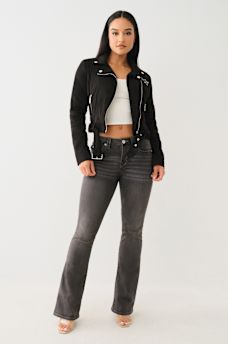 FAUX SUEDE MOTO JACKET, image 3
