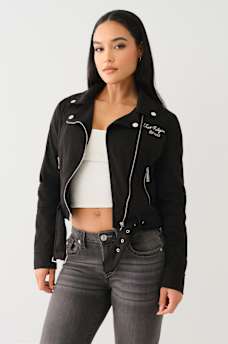 FAUX SUEDE MOTO JACKET, image 6