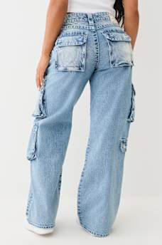 BOBBI DISTRESSED BAGGY CARGO JEAN, image 4