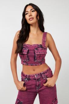 OVERDYE BIG T CARGO BUSTIER TOP, image 1