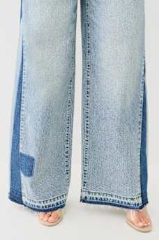 JESSIE UPCYCLED BIG T WIDE LEG JEAN, image 4