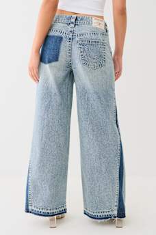 JESSIE UPCYCLED BIG T WIDE LEG JEAN, image 1