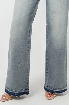 LEILA SHADOW POCKET WIDE LEG JEAN, image 3