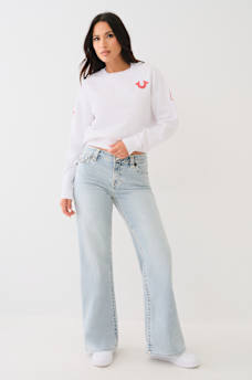 BOBBI SUPER T HORSESHOE APPLIQUE BAGGY JEAN, image 2
