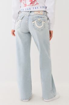 BOBBI SUPER T HORSESHOE APPLIQUE BAGGY JEAN, image 3