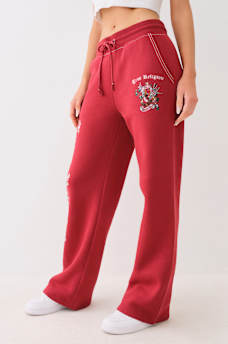 PANTALON EN MOLLETON AVEC LOGO CRISTAL BIG T, image 5