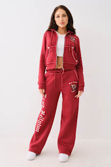 PANTALON EN MOLLETON AVEC LOGO CRISTAL BIG T, image 6