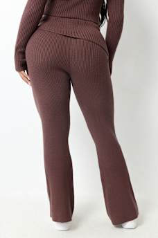 FOLDOVER WAIST RIB BOOTCUT PANT, image 2