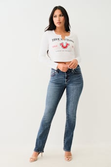 HORSESHOE LOGO RIB LONG SLEEVE BABY TEE, image 2