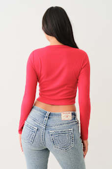HORSESHOE LOGO RIB LONG SLEEVE BABY TEE, image 3