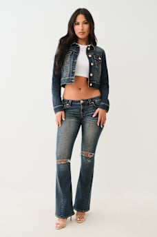 CROP DENIM TRUCKER JACKET, image 2