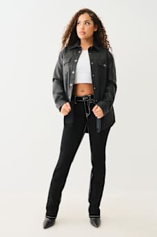 BILLIE MID RISE BIG T LUREX STRAIGHT JEAN, image 2