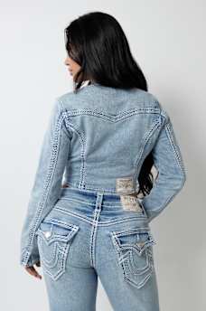 DENIM SUPER QT LONG SLEEVE TOP, image 2