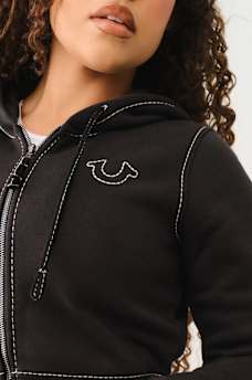 CROP BIG T ZIP HOODIE, image 5
