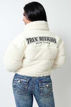 EMBROIDERED SHERPA JACKET, image 1