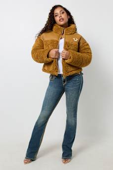 EMBROIDERED SHERPA JACKET, image 3