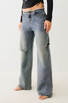 BOBBI FRAYED LOW RISE BAGGY JEAN, image 3