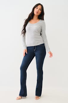 CRYSTAL LOGO SCOOP NECK SWEATER, image 4