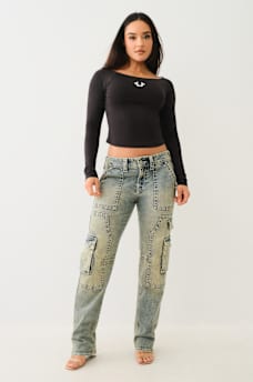 HORSESHOE BOAT NECK LONG SLEEVE TEE, image 2