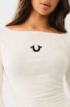 HORSESHOE BOAT NECK LONG SLEEVE TEE, image 5