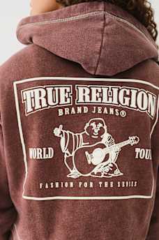 VINTAGE WASH V NOTCH HOODIE, image 1