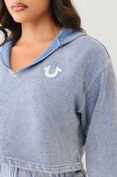 VINTAGE WASH V NOTCH HOODIE, image 4